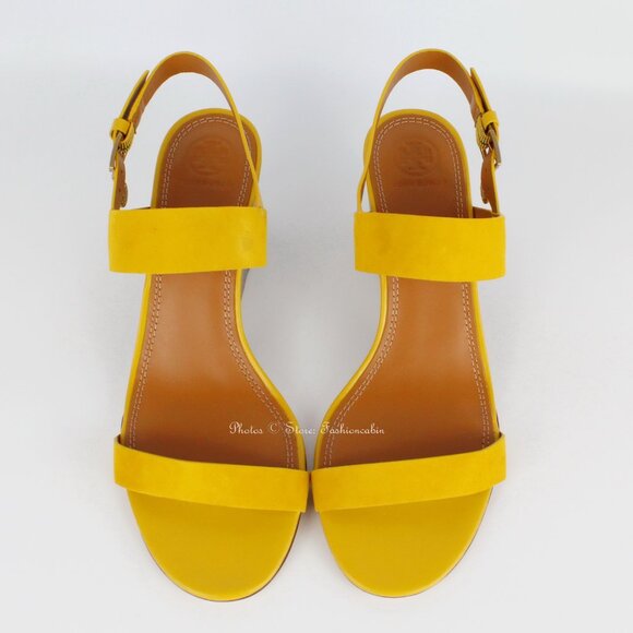 NEW Tory Burch Mini Benton Wedged Suede Sandals - Picture 4 of 16
